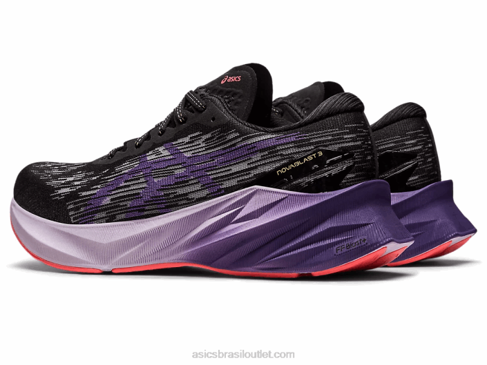 nova explosão 3 462T2460 preto/roxo empoeirado Asics