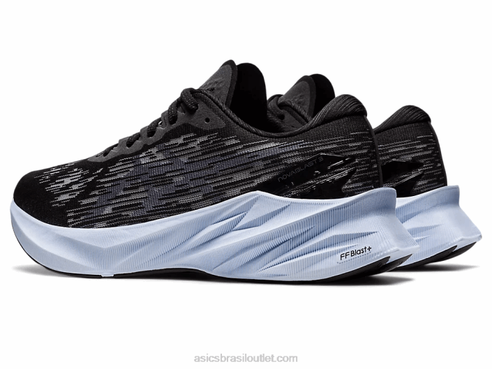 nova explosão 3 462T2864 rocha preta/folha Asics