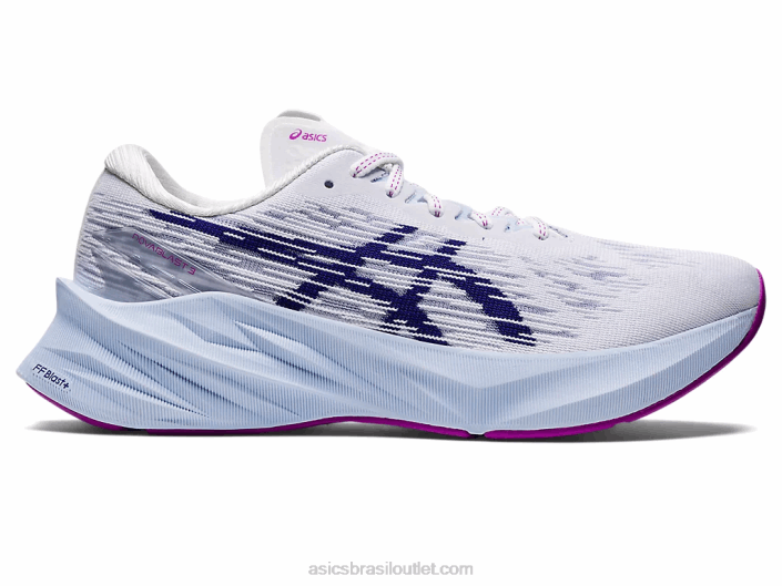 nova explosão 3 462T2887 branco/azul mergulho Asics