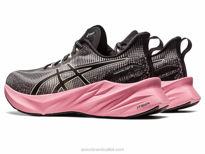 novablast 3 le 462T2267 rave preto/rosa Asics