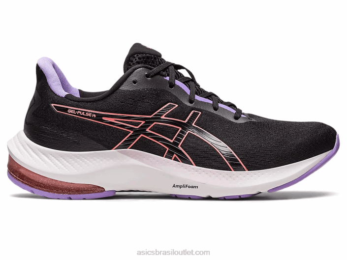 pulso de gel 14 462T2483 preto/mamão Asics