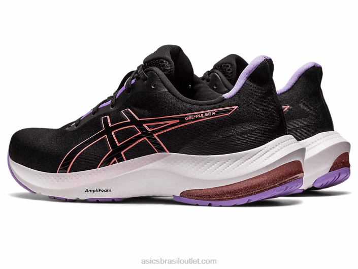 pulso de gel 14 462T2483 preto/mamão Asics