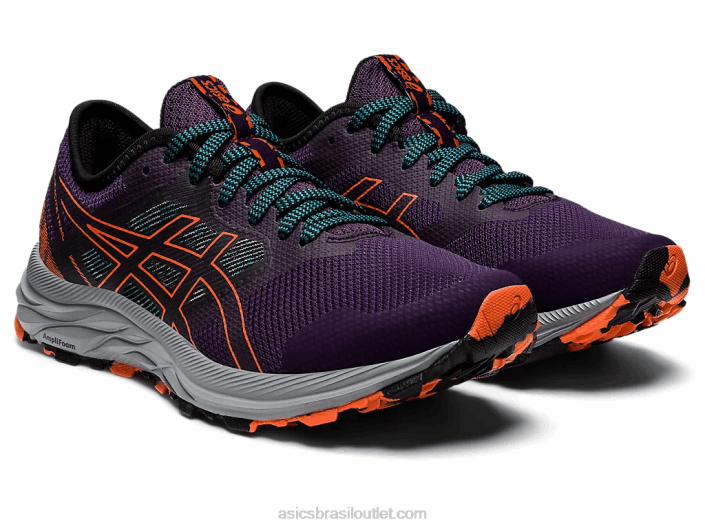 trilha de excitação de gel 462T2857 sombra noturna/nova laranja Asics