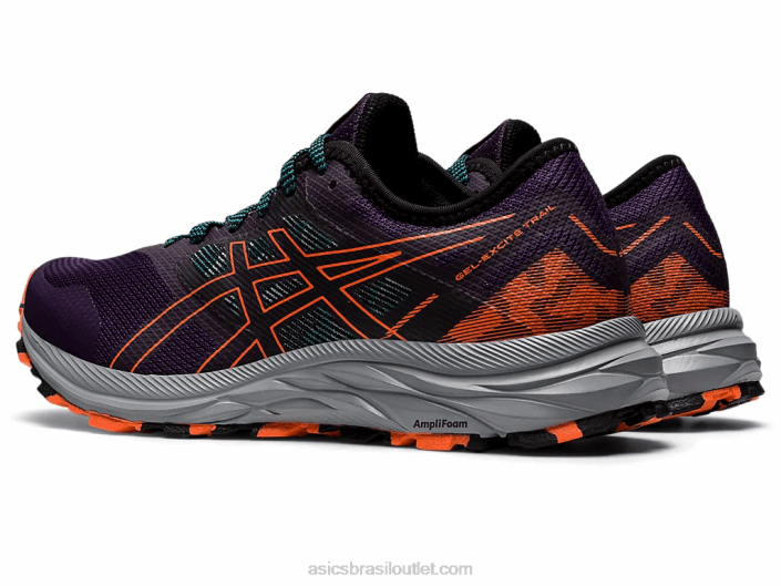 trilha de excitação de gel 462T2857 sombra noturna/nova laranja Asics