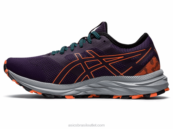 trilha de excitação de gel 462T2857 sombra noturna/nova laranja Asics