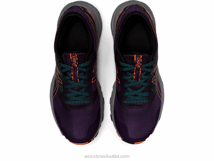 trilha de excitação de gel 462T2857 sombra noturna/nova laranja Asics