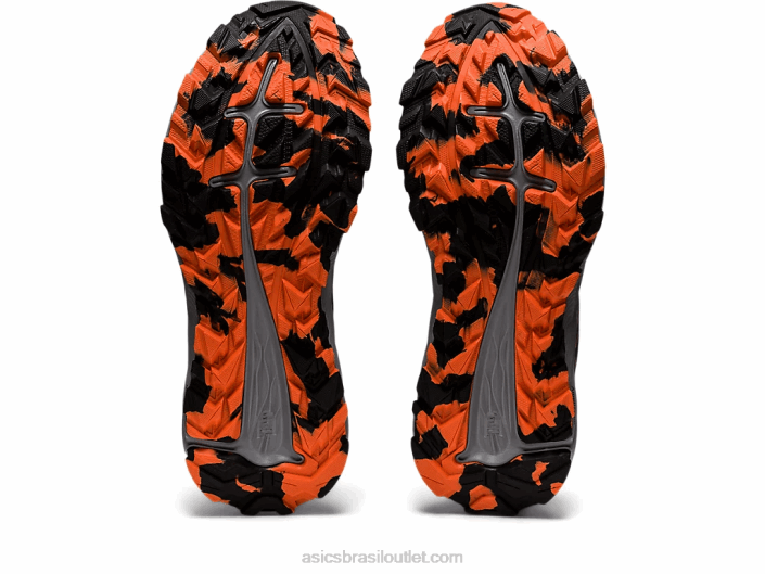 trilha de excitação de gel 462T2857 sombra noturna/nova laranja Asics