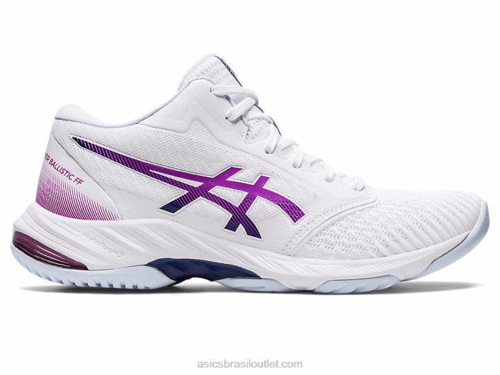 netburner balístico ff mt 3 462T3100 branco/orquídea Asics