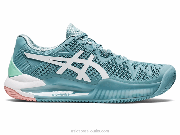 argila de resolução de gel 8 462T3087 fumaça azul/branco Asics