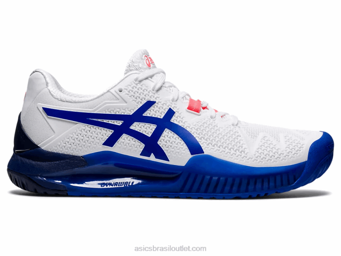 gel-resolução 8 462T3867 branco/lápis-lazúli azul Asics