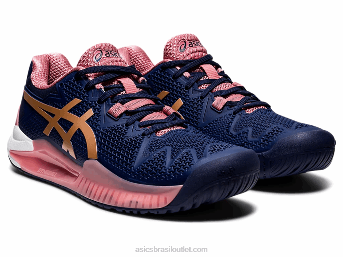 gel-resolução 8 462T3894 pavão/ouro rosa Asics