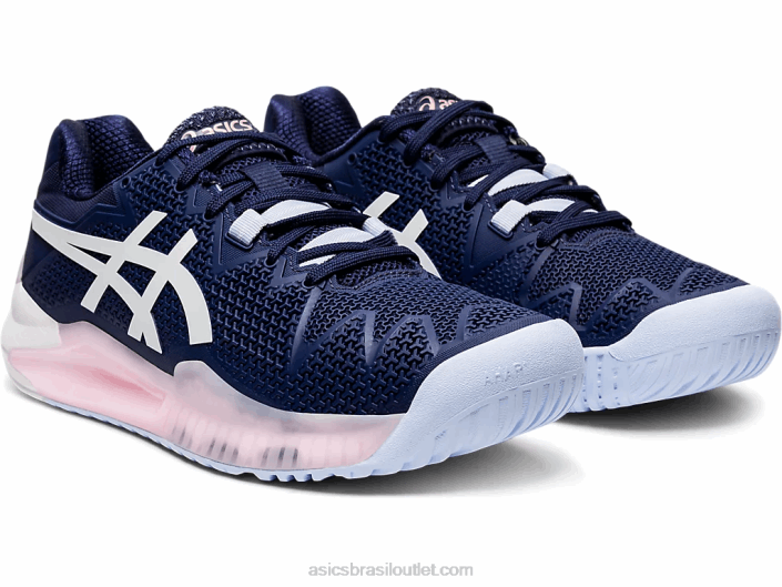 gel-resolução 8 462T4185 casaco de pavão/branco Asics