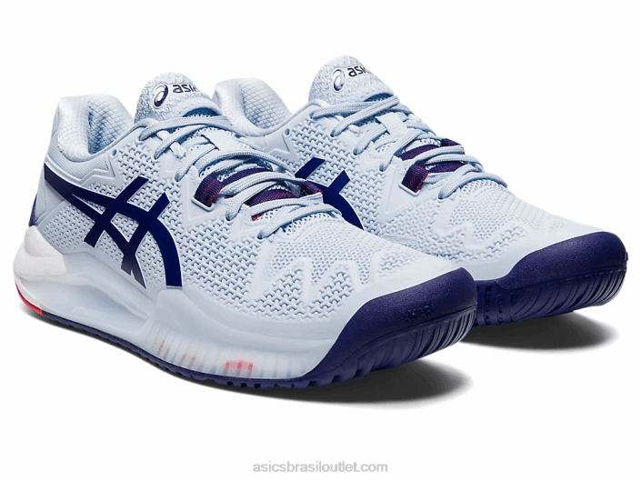 resolução de gel 8 de largura 462T3107 céu suave/mergulho azul Asics