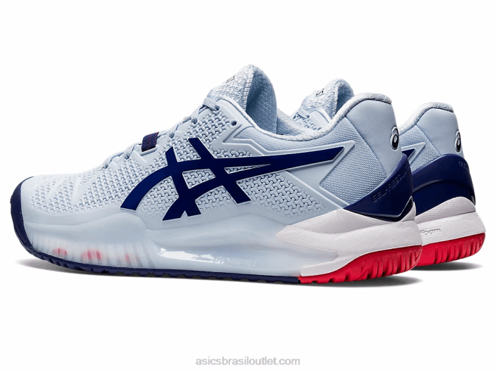 resolução de gel 8 de largura 462T3107 céu suave/mergulho azul Asics