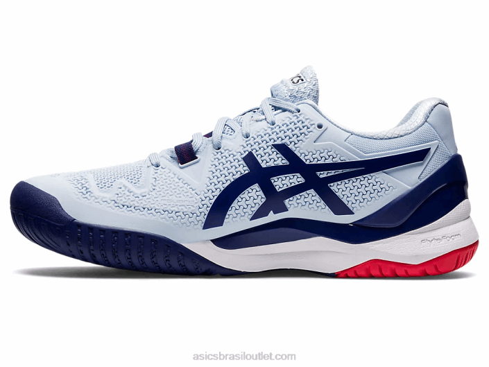 resolução de gel 8 de largura 462T3107 céu suave/mergulho azul Asics