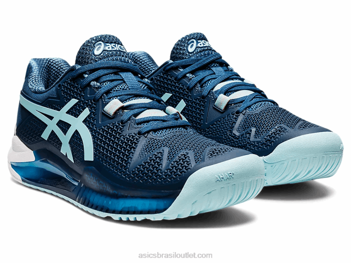 resolução de gel 8 de largura 462T3521 índigo claro/azul claro Asics
