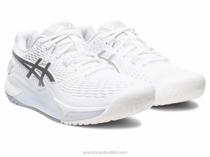 resolução de gel 9 462T2390 branco/prata pura Asics