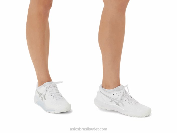 resolução de gel 9 462T2390 branco/prata pura Asics